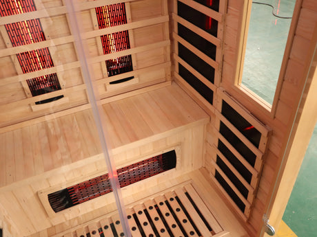2 to 3 Person Hemlock Wood Low EMF Far Infrared Sauna - Omega Lifestyles
