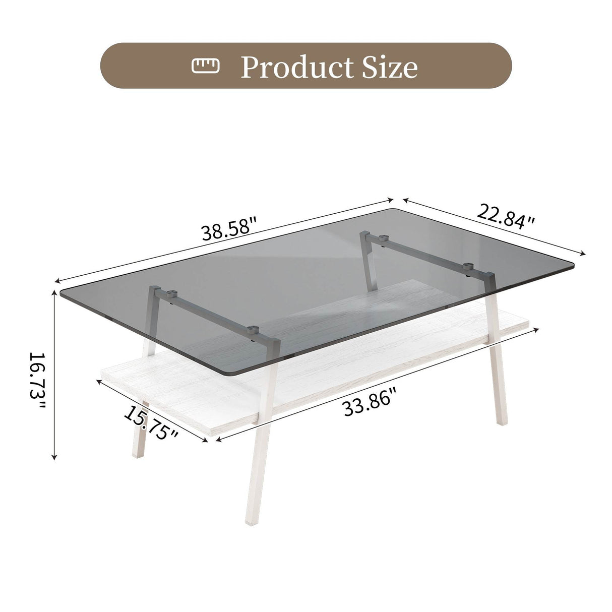 Set Of 3 Modern Tempered Glass Coffee End Tables - Sleep Galleria