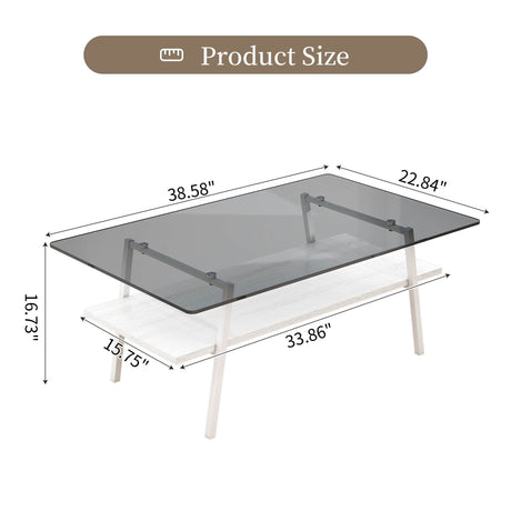 Set Of 3 Modern Tempered Glass Coffee End Tables - Sleep Galleria