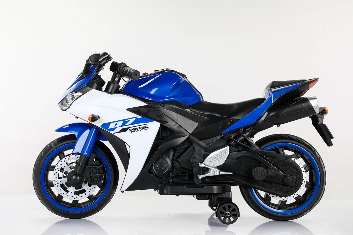 12V Kids Electric Ride On Motorcycle With Training Wheels - Omega Lifestyles