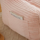 Giant Pink Corduroy Shredded Foam Bean Bag Chair - Omega Lifestyles