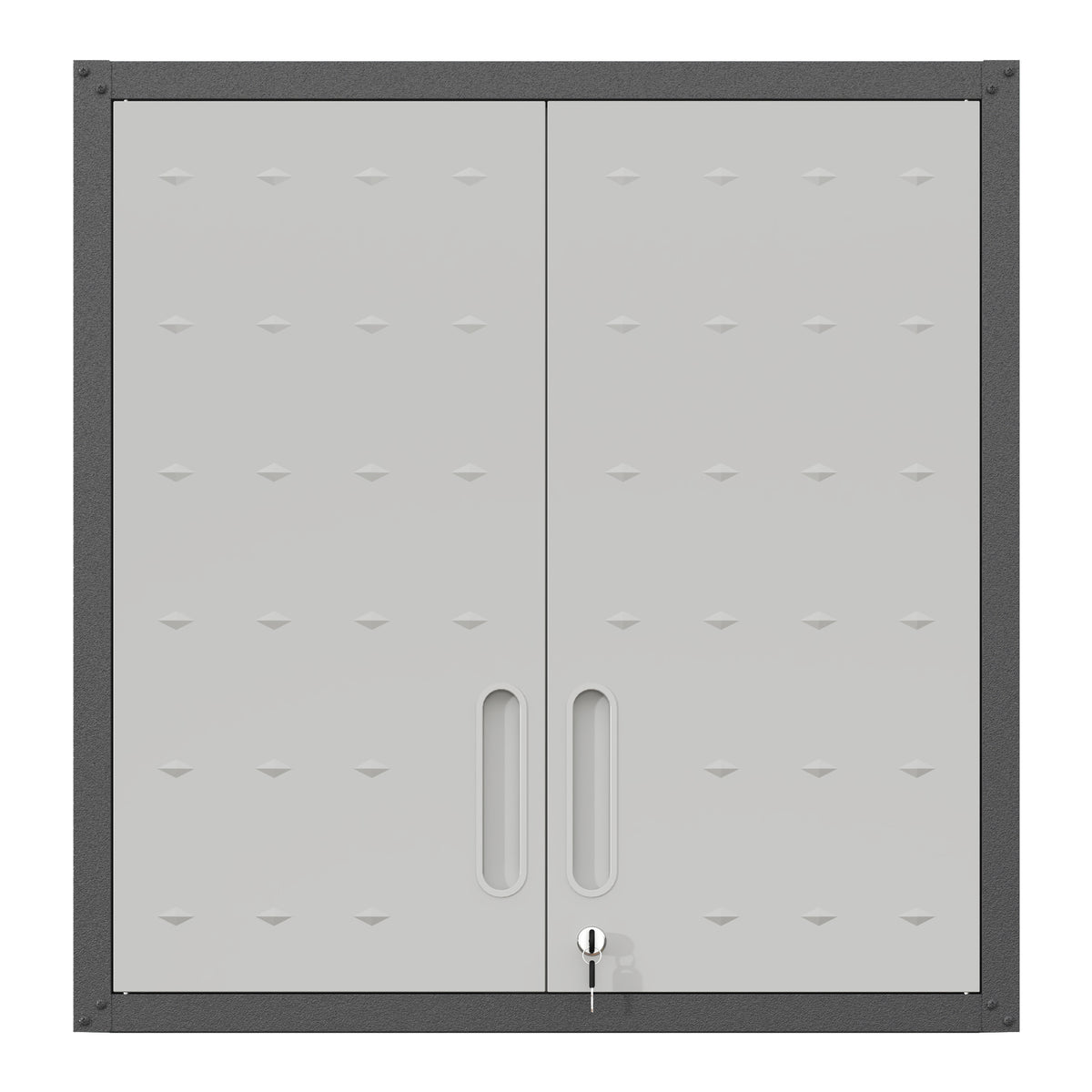 Modern Metal Wall-Mounted Locking Storage Cabinet With Shelf