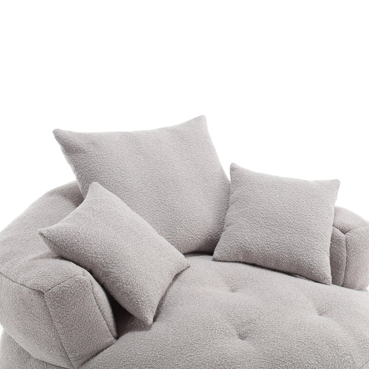 Modern Chenille Circular Foam Sponge Sleeper Chair - Omega Lifestyles