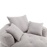 Modern Chenille Circular Foam Sponge Sleeper Chair - Omega Lifestyles