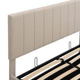 Queen Upholstered Platform Bed With Hydraulic Storage System - Omega Lifestyles