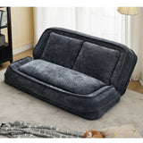 Convertible Adjustable Chenille Loveseat Lazy Sofa Bed - Omega Lifestyles