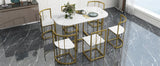 Modern 7-Piece Dining Table Set With Six Chairs - Omega Lifestyles
