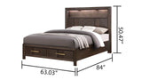 Modern Queen Wood Bed Frame With LED Speakers - Omega Lifestyles