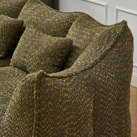 Dual Chenille Bean Bag Chair With High Resilience Foam Core - Omega Lifestyles