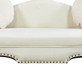 Modern Velvet Upholstered Loveseat Sofa With Pillows - Omega Lifestyles