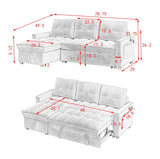 Chenille Reclining Sleeper Sofa Bed With Storage - Omega Lifestyles