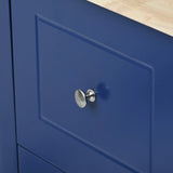 Rolling Mobile Kitchen Island With Solid Wood Top And Storage - Omega Lifestyles