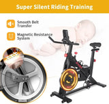 Indoor Magnetic Resistance Stationary Exercise Bike with Monitor - Omega Lifestyles