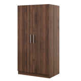 2-Door Solid Wood Wardrobe Armoire With Shelves - Omega Lifestyles