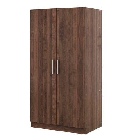 2-Door Solid Wood Wardrobe Armoire With Shelves - Omega Lifestyles