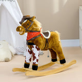 Plush Large Kids Rocking Horse With Realistic Sound - Omega Lifestyles