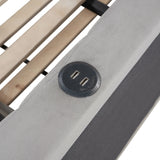 Full Upholstered L-Shaped Daybed With Twin Trundle USB Ports - Omega Lifestyles