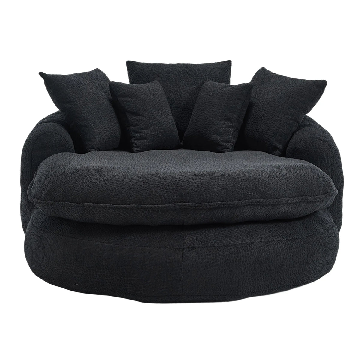 Oversized Chenille Memory Foam Bean Bag Sofa With Pillows - Omega Lifestyles