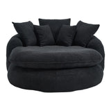 Oversized Chenille Memory Foam Bean Bag Sofa With Pillows - Omega Lifestyles