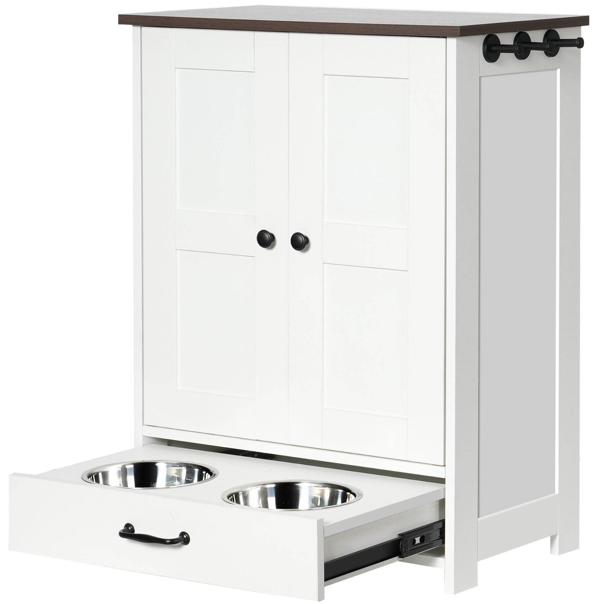 Hidden Pull-Out Dog Feeding Station With Bowls - Sleep Galleria