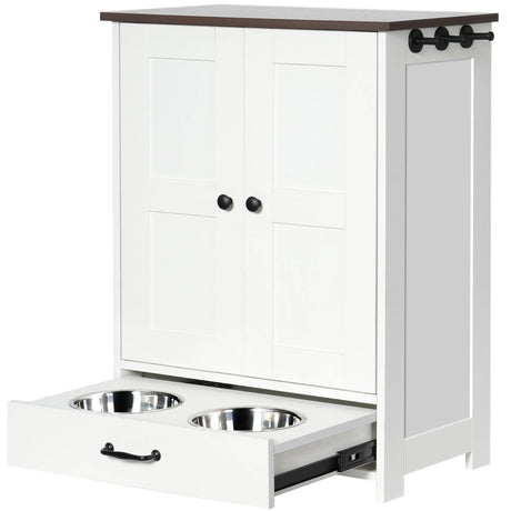 Hidden Pull-Out Dog Feeding Station With Bowls - Sleep Galleria