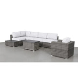 Modern Weather-Resistant 9-Piece Wicker Outdoor Seating Set - Omega Lifestyles