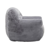 Comfy Faux Fur Bean Bag Chair With Back Support - Omega Lifestyles