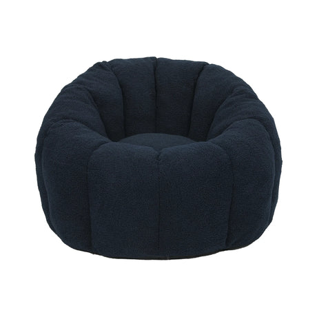 Plush Teddy Fabric Ergonomic Foam Filled Bean Bag Chair - Omega Lifestyles