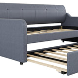 Twin Upholstered Daybed With Trundle And USB Charging - Omega Lifestyles