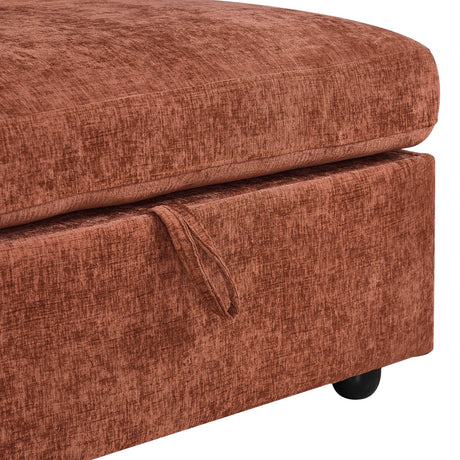 Brown Chenille 3-Seat Durable Upholstered Sofa - Omega Lifestyles