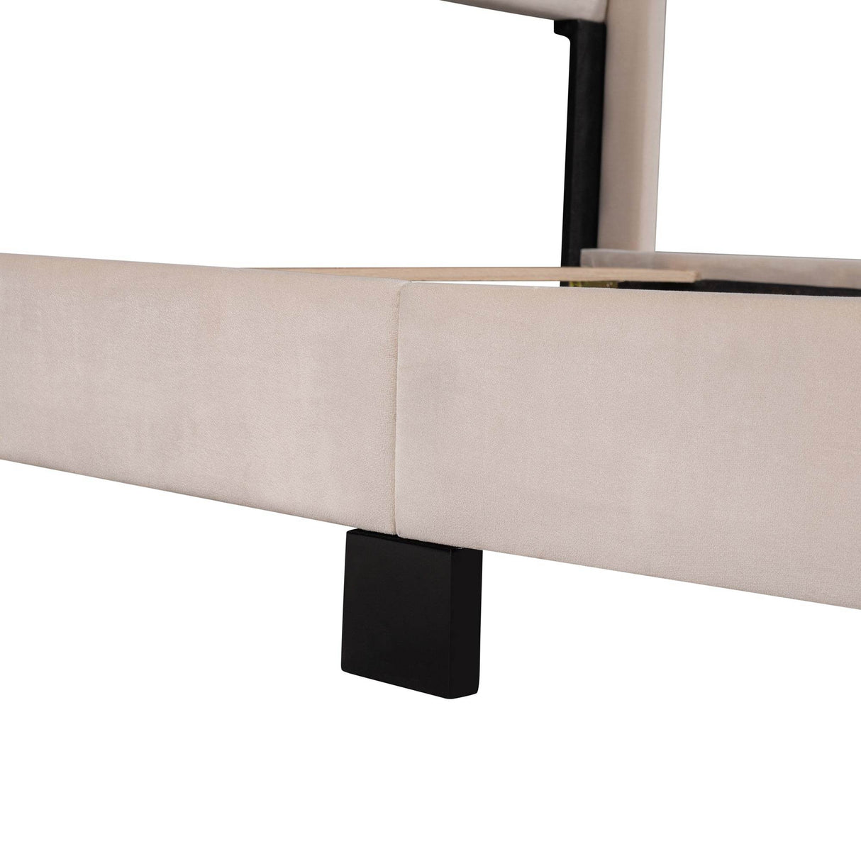 Queen Velvet Upholstered Platform Bed Frame - Omega Lifestyles