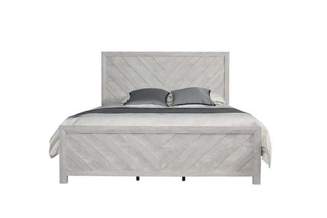 Modern Solid Wood King Bed Frame With Headboard - Omega Lifestyles