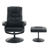 PU Leather Recliner Chair With Ottoman Heated Massage - Omega Lifestyles