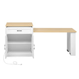 Extendable Kitchen Island With Dining Table Storage - Omega Lifestyles