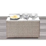 Handcrafted Wicker Coffee Table With Tempered Glass - Omega Lifestyles