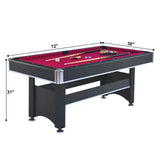 6-Foot Engineered Wood Pool Table With Tennis Top - Omega Lifestyles