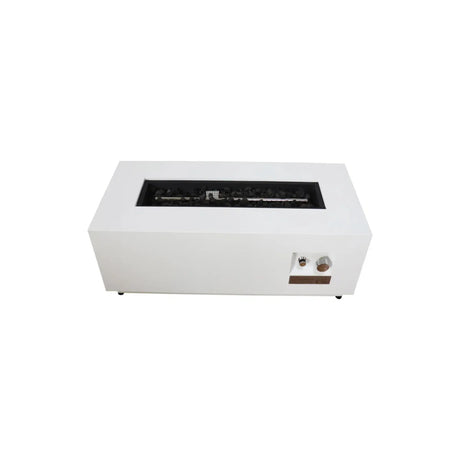 Modern Stainless Steel Outdoor Propane Fire Pit Table - Omega Lifestyles