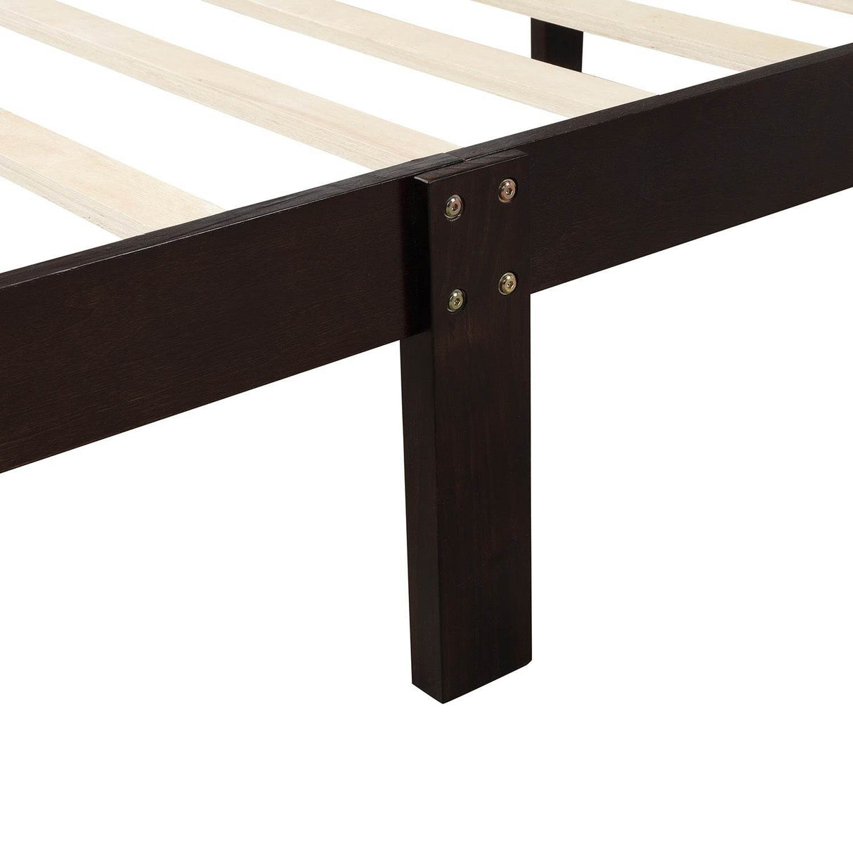 Twin Solid Wood Sleigh Platform Bed Frame With Headboard - Omega Lifestyles