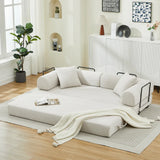 Corduroy Folding Sofa Bed With Foam Spring Mattress - Omega Lifestyles