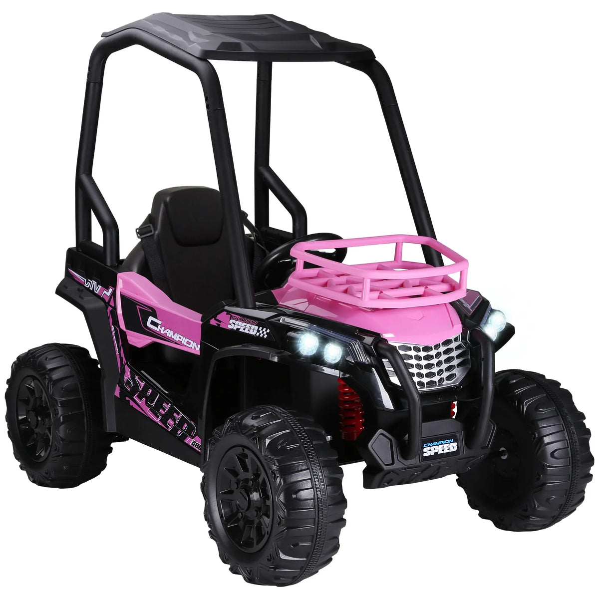 Battery Powered Pink Kids Electric Ride-On Car with Remote - Omega Lifestyles