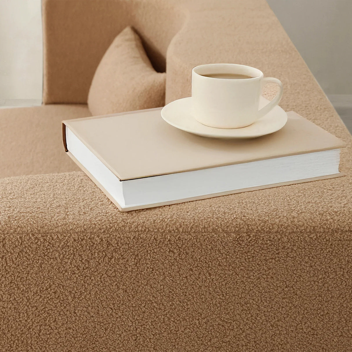 2-in-1 Convertible Full Size Teddy Fabric Sofa Bed - Omega Lifestyles