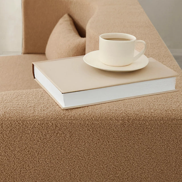 2-in-1 Convertible Full Size Teddy Fabric Sofa Bed - Omega Lifestyles