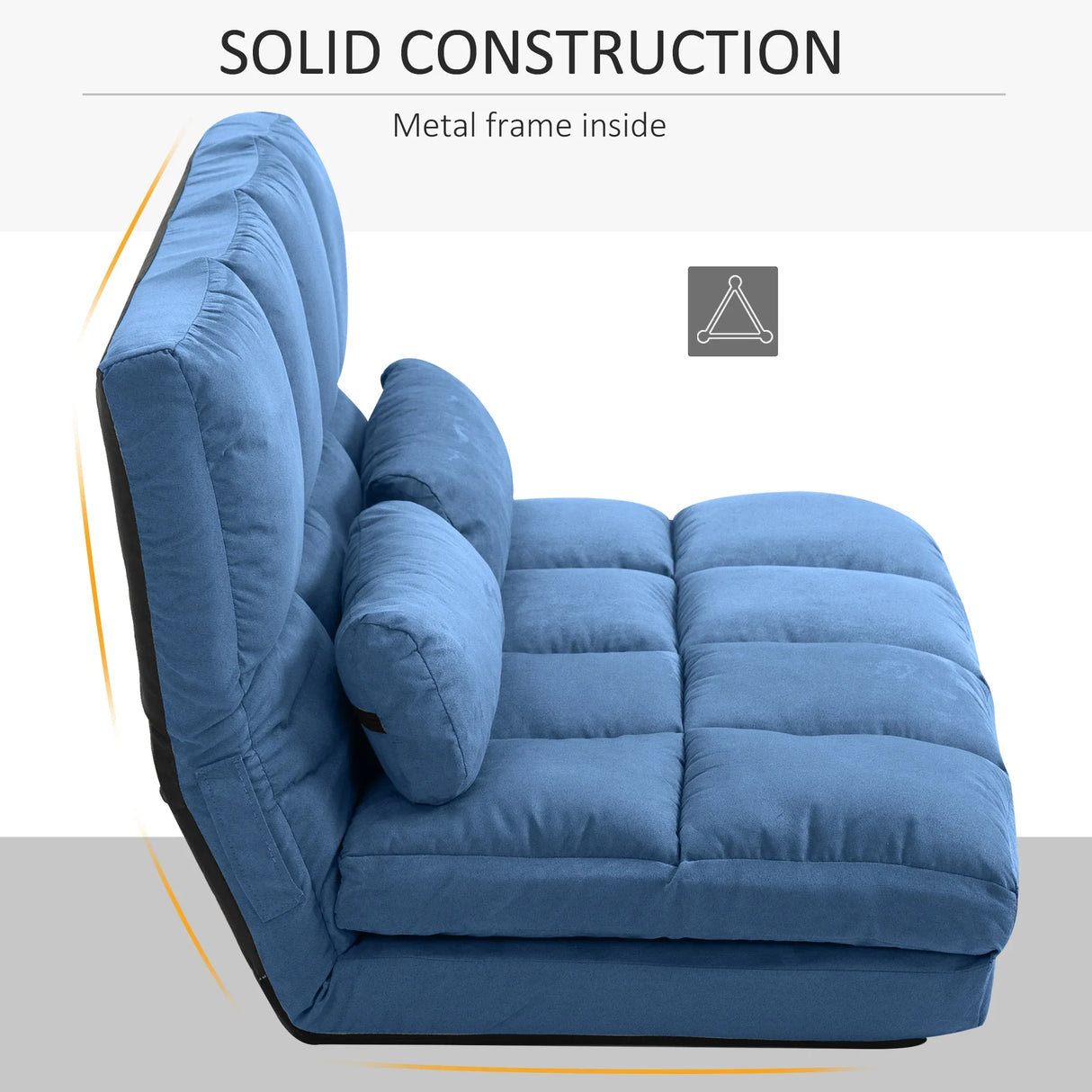 Adjustable Floor Sofa Chair With 2 Pillows and Headrest - Omega Lifestyles