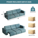 Power Recliner Sofa With Wireless Charging And Bluetooth - Omega Lifestyles