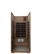 Outdoor Solid Wood Red Cedar 4-Person Infrared Sauna - Omega Lifestyles