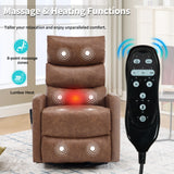 Heat Massage Recliner Chair With Swivel Rocker And Heat - Omega Lifestyles
