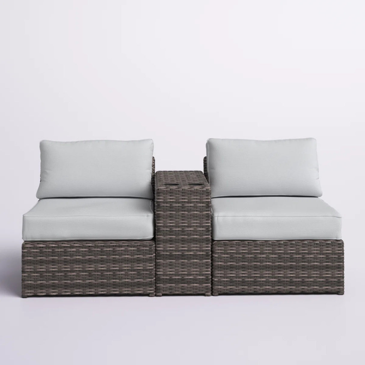 2-Person Fully Assembled Rust-Resistant Wicker Seating Set