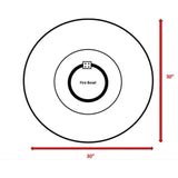 Modern Round Concrete Outdoor Fire Pit Table - Omega Lifestyles