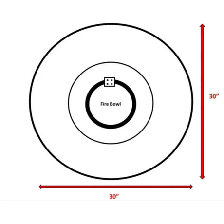 Modern Round Concrete Outdoor Fire Pit Table - Omega Lifestyles