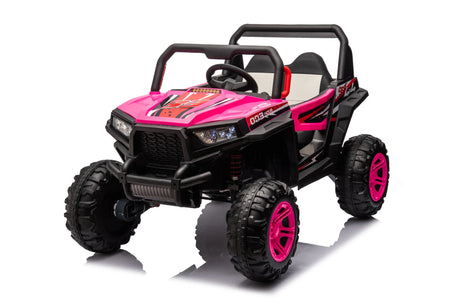 Four-Wheel Drive Pink Leather Seat Ride-On Car - Omega Lifestyles